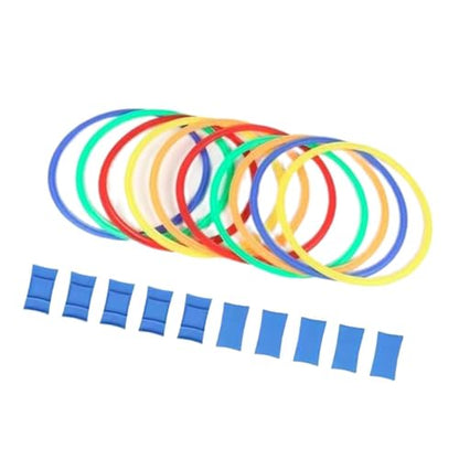 10 Pieces Speed Agility Rings Set Circle Jumping Hoops Exercise Rings with Buckles Made of Material Suitable for Sports Play