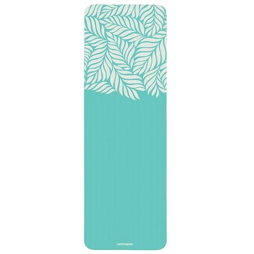 Retrospec Solana Yoga Mat 1" Thick With Nylon Strap For Men & Women - Non Slip Exercise Mat For Home Yoga, Pilates, Stretching, Floor & Fitness Workouts