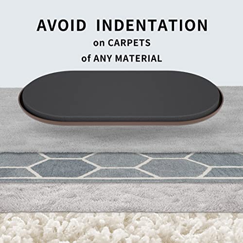 Furniture Sliders - 8 pcs-9 1/2” Brown Furniture Sliders for Carpet, Furniture Pads Hardwoods Floors, Heavy Duty Movers Sliders, Reusable Furniture Moving Pads, Floor Protectors for Carpet