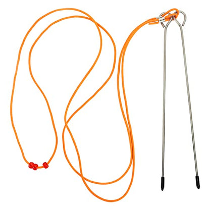 Golf Alignment Stick - Metal Swing Trainer with 5M Adjustable Elastic Tension Cord