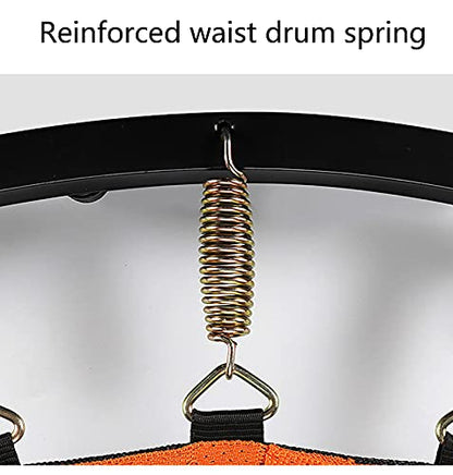 Replacement Trampoline Pad Outdoor Fitness Trampoline with Adjustable Handle,Mute Foldable Trampoline Mini Exercise Rebounder for Adults Kids Indoor/Garden Workout Equipment,Maximum Load 200Kg