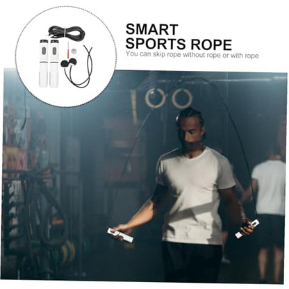 Toyvian Smart Cordless Weighted Weighted Jump Rope with Digital Counter Indoor Workout Skipping Rope with Handle and Steel Wire Cable Fitness Exercise for Men and Women