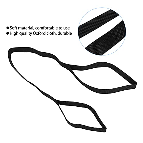 Leg Lifter Strap Hand Grip for Adult, Senior, Elderly, Handicap, Disability, Pediatrics Assist Strap Soft Leg Recovery Stretching Assist Band with Foot Hand Grip Black