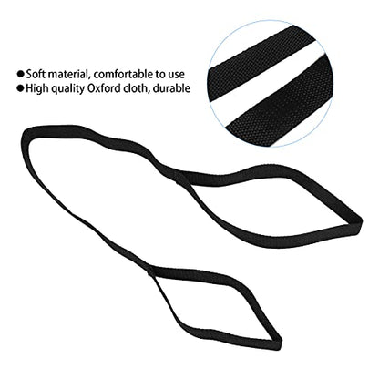 Leg Lifter Strap Hand Grip for Adult, Senior, Elderly, Handicap, Disability, Pediatrics Assist Strap Soft Leg Recovery Stretching Assist Band with Foot Hand Grip Black