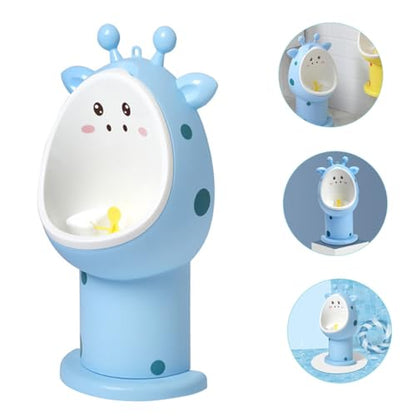 Height Boys Urinal Potty for Toilet Training Portable Cartoon Design with Suspension Hook and Splash-Proof Design Durable PP Material for Boys Training Urinal