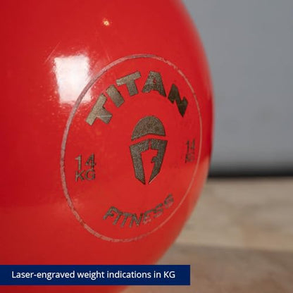 Titan Fitness Competition Kettlebell, Single Piece Casting, KG Markings, Full Body Workout - size: 30.0 Pounds