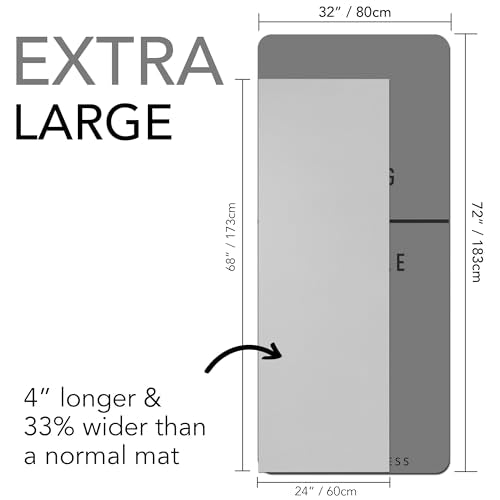 Large Exercise Mat – Extra Thick 10mm Workout Mat (72"x32") – Non-Slip TPE Yoga Mat for Women & Men – Pilates, HIIT, Fitness & Home Gym Mat – Includes Free Carry Bag