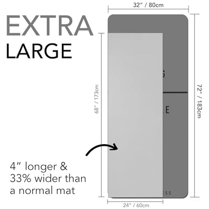 Large Exercise Mat – Extra Thick 10mm Workout Mat (72"x32") – Non-Slip TPE Yoga Mat for Women & Men – Pilates, HIIT, Fitness & Home Gym Mat – Includes Free Carry Bag