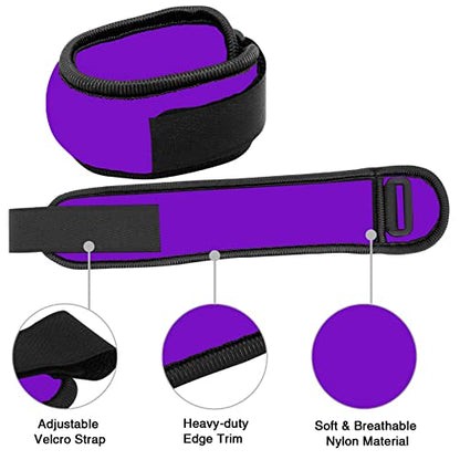 Pesas de Tobillo/Muñeca, Pesas de Puño de Mano de Brazo de Pierna Pequeña para Mujeres y Niños, Equipo de Ejercicio con Correas Ajustables para Gimnasio, Caminar, Trotar, Aeróbicos (1 Par) - color: 1.1 lb, Purple