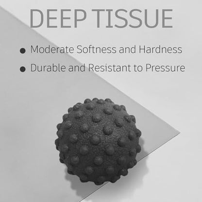 NGT new guide steps Fascia Massage Ball, Suitable for Relaxing Muscles, Restoring Fascia, and Improving Body Condition for All Parts of the Body. (Black)
