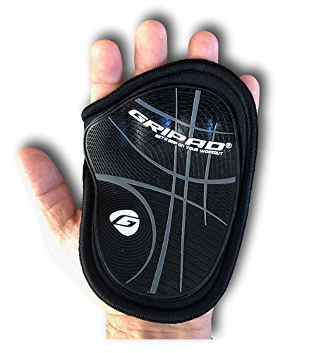 Gripad RX Lifting Grips | The Most Durable Grip Pads Yet | The Alternative to Weight Lifting Gloves, Gym Workouts, WOD, Weightlifting | Neoprene Hand Grips | Flexible Rubber Palm - color: Grey