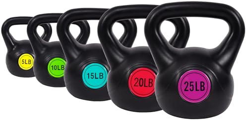 BalanceFrom Kettlebell Sets 30lbs, 45lbs, 50lbs, 75lbs 3 or 4 Piece Strength Training Kettlebells Weight Set, Multiple Sizes - style: 75 lbs Set