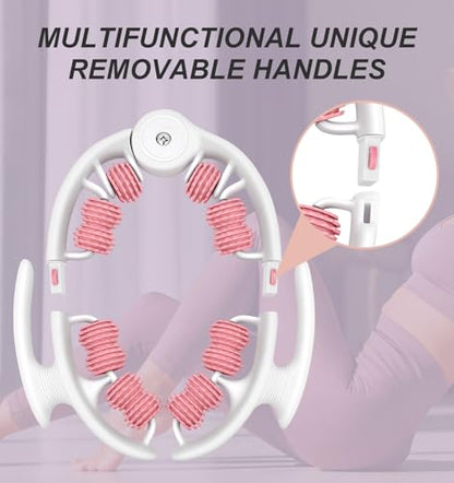 COSTWELL Cellulite Massager, Cellulite Remover Muscle Roller,360° Deep Tissue Massager for Leg, Neck,Calves, Arm,Thighs, Back,Manual Massager Foam Roller Fascia Massage Tool for Muscle Relieve. (Pink) - color: Pink