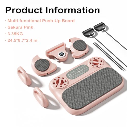 Upgraded Pilates Reformer, Pilates Board Equipment Home Pilates Machine Kit with Timer / Ab Workout Equipment / Multifunctional Push-Up Board / Resistance Bands / Balance Board for Women Home Workout
