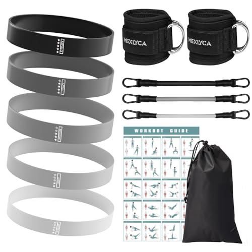 Resistance Bands Set – Resistance Band and Adjustable Ankle Exercise Bands with Cuffs Great Equipment for Training, Working Out, Yoga,Home Gym with Training Guidance & Carry Bag,Set of 8