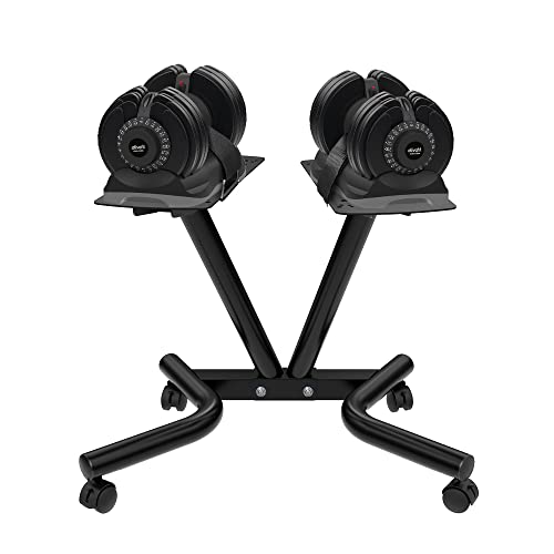 ATIVAFIT Adjustable Dumbbell Stand Fitness Dial Dumbbell Rack with Adjustable Belt for Home Gym Set