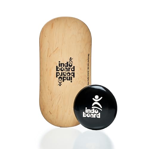 The Indo Board “Rocker” Model. Balance Board with Cushion. Balance Training for Core Strength, Stability & Athletic Performance - Surfing, Skateboarding, Snowboarding. Designed for Progression. - color: Natural