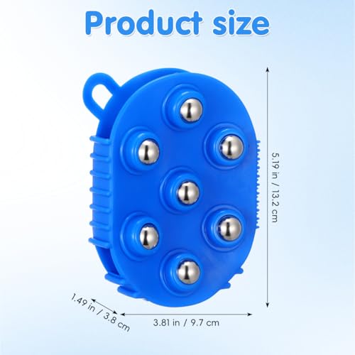 Gadpiparty Palm Shaped Massage Glove 7 Roller Ball Body Brush Handheld Body Massager for Muscle Soreness Relief Cellulite Massage Bath and Full Use