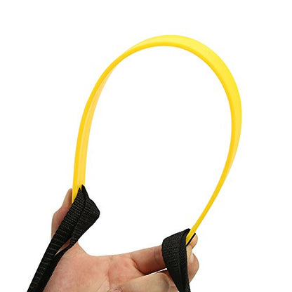 Speed Training Ladder, Portable Footwork Exercise Tackle for Football Soccer Sports (3.5m7 - Rung-Yellow)