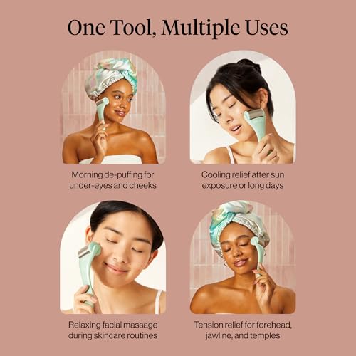 Kitsch Ice Roller for Face – Stainless Steel Ice Face Roller to Reduce Puffiness, Redness & Headaches – Cooling Facial Roller for Skin Care, Irritation Relief & Spa-Like Experience at Home - Mint - color: Minty Green