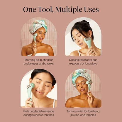 Kitsch Ice Roller for Face – Stainless Steel Ice Face Roller to Reduce Puffiness, Redness & Headaches – Cooling Facial Roller for Skin Care, Irritation Relief & Spa-Like Experience at Home - Mint - color: Minty Green