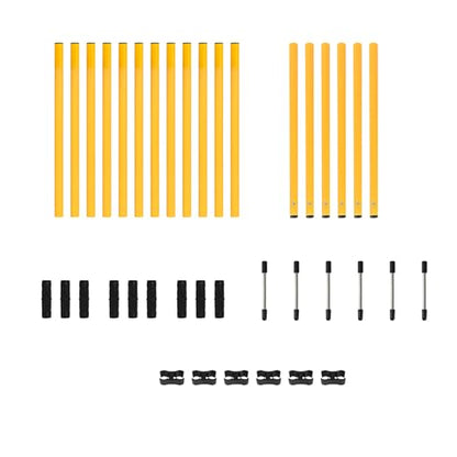 TNZMART 2.6 FT Dog Agility Obstacle Course Backyard Set Wave Poles and Adjustble Hurdles Training Exercise Equipment for Dogs (Pack of 3 Yellow) - style: pack of 3 Yellow