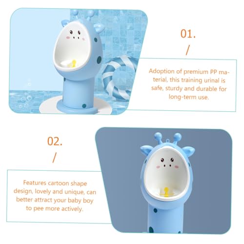 Height Boys Urinal Potty for Toilet Training Portable Cartoon Design with Suspension Hook and Splash-Proof Design Durable PP Material for Boys Training Urinal