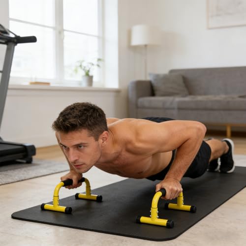 2X Steel Workout Stands for Various Exercises Including L Sit and Handstand Training Portable Dip Station
