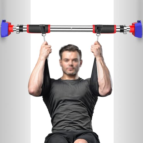 XLTFUC Pull-up Bar Doorway, Strength Training Pullup Bar with No Screws, Adjustable Length Fitness Bar, Suitable for Daily Exercise in Home Office Gym (Maximum Load Capacity 300 Kg)