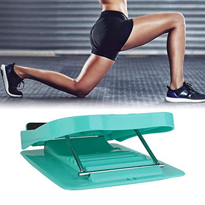 Household Folding Foot Calf Stretcher Massage Leg Fitness Slant Pedal Board Adjustable Incline Slant Board for Effective Calf Ankle and Foot Stretch Ideal for Post (Blue Green)
