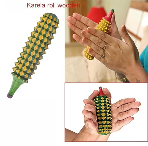 Acupressure Massager Tools Combo Kit: Wooden Ball, Karela Finger Care, Jimmy Point Press & Body Stress Relief Massager for Pain and Relaxation