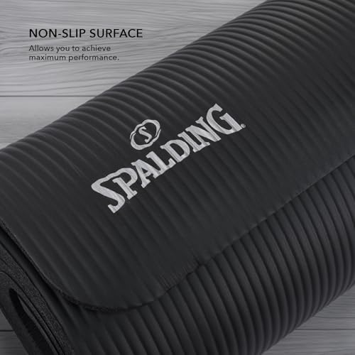 Spalding - Exercise Mat Extra Long 84 Inch, Non-Slip Fitness & Yoga Mat for Floor Workouts, Stretching & Home Exercise