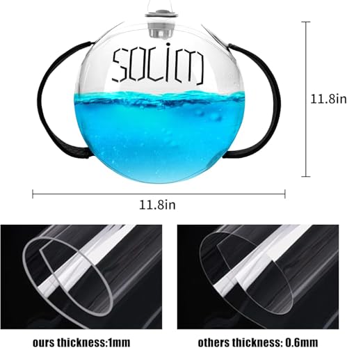 Solim Water Weights Aqua Bag Ball Shape, Sandbag Alternative for Strength Training, Portable Stability Fitness Equipment, Ultimate Core & Balance Trainer for Home Gym