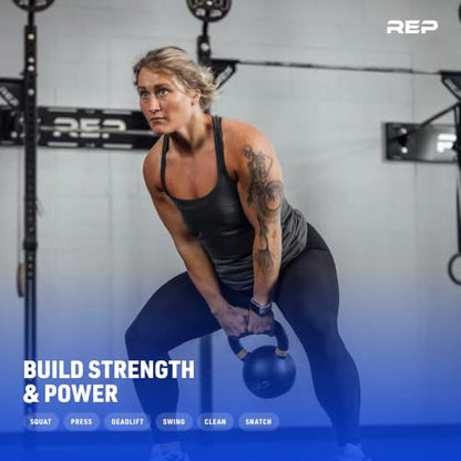 REP Fitness Single Kettlebells Weight Range, Cast Iron, Strength Training, Power Workout Equipment, Home Gym, Free Weights, Dumbbell Alternative, Exercise, Men, Women - style: 10lb