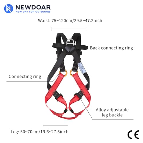 NewDoar Climbing Harness CE Certification Rock Climbing Rappelling Equipment Body Guard Protect Rappelling Rescuing Equip - color: Child Full Body