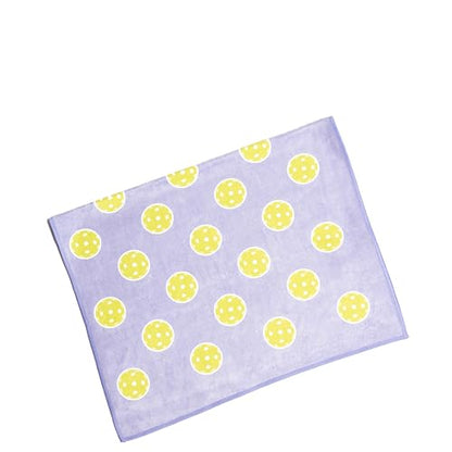 Pickleball Towel – Microfiber Sports Towel with Pickleball Pattern – Quick-Dry Sweat Towel for Pickleball Players, Accessories & Gifts (Periwinkle Pickleball Balls) - color: Periwinkle Pickleball Balls