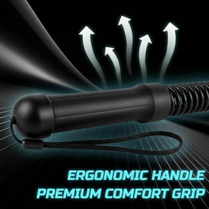 Ropeless Battle Ropes - Heavy Duty Cordless Weighted Exercise Ropes for Working Out - Home Gym Battle Rope with Training Poster