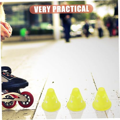Toddmomy Skating Sign Bucket Practice Cones Small Traffic Cones Training Cones Play Cones Plastic Cones Sports - color: Yellow