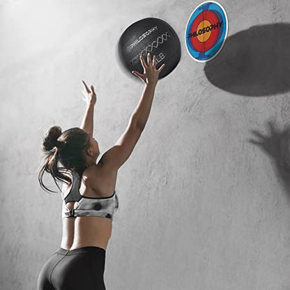 Philosophy Gym Wall Ball - Soft Shell Weighted Medicine Ball with Non-Slip Grip - style: 20 LB