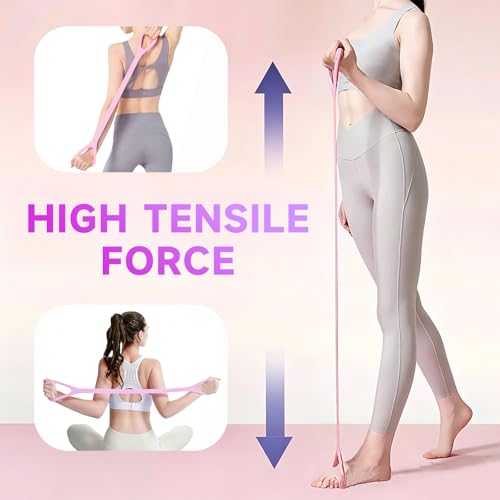 2026 Upgrade Figure 8 Resistance Band with Handles, Elastic Bands for Working Out,Arm,Back,Shoulder Training Elastic Ropes,Exercise Equipment for Yoga, Pilates,Physical Therapy Stretching (3 Pcs)