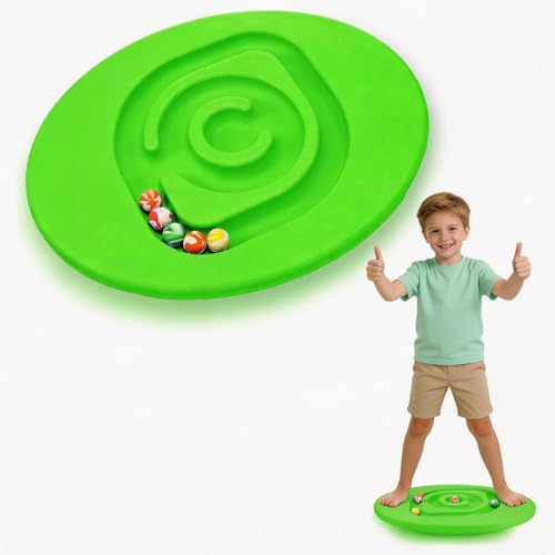 Kids Balance Board Wobble Rocker Balance Board with Mini Balls Load 170lb for Balancing Exercise Equipment Game 18.5 x 14.57 Inch