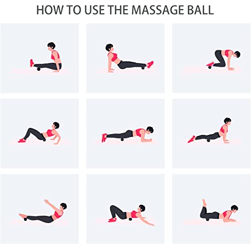 SIMPLECOOL Hard Massage Ball Lacrosse Ball Size Fascia Balls, 2 Pack, Black - color: Black