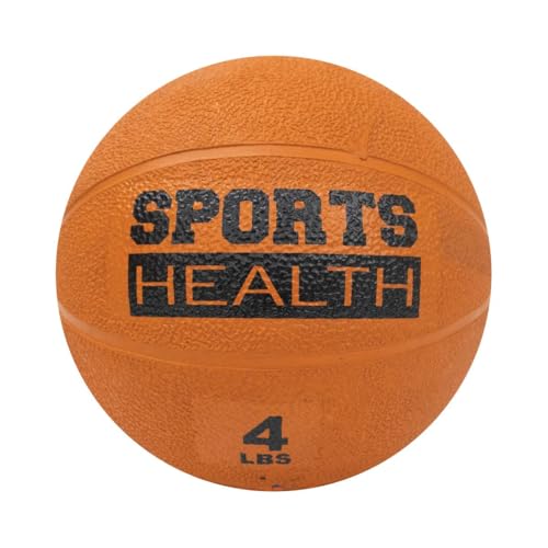 Sports Health™ - Medicine and Exercise Ball, Durable Rubber & Consistent Weight Distribution; for Strength, Balance, and Core Training - Textured Surface for Increased Grip - size: 4 lbs
