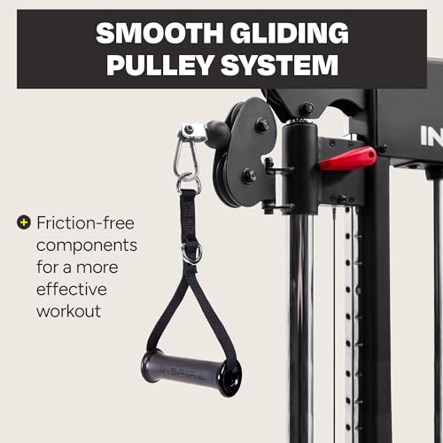 Inspire Fitness FT1 Functional Trainer - Compact at Home Workout Machine with Accessories - Two 165 lb Weight Stacks - Smooth Glide Cable Machine - style: Inspire FT1 (no bench)