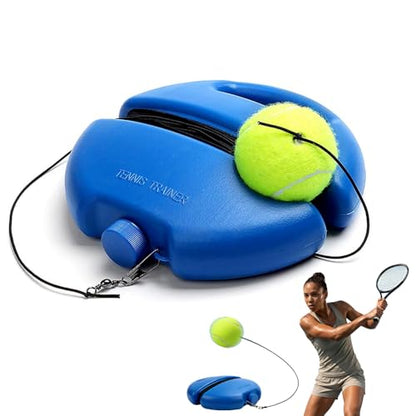 Tennis Ball Training Baseboard, Tennis Trainer Rebound Ball with String, Solo Tennis Practice Rebounder for Backyard, Court,Garage, Self Tennis Training Equipment Set for Adult,Beginner