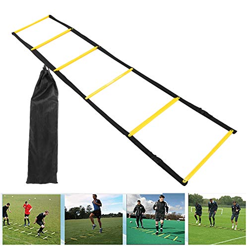 Speed Ladder for Football Footwork Training, Agile Speed Training Ladder with Anti - Slip Rungs, Bright Fixed 10 - Rung Design with Storage Bag for Soccer Drills