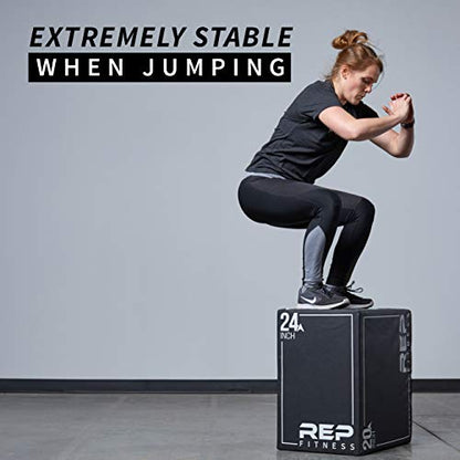 REP Soft Plyo Box | 3-in-1 Foam Jump Box | 3 Size Options 16", 20", 24" | Plyometric Training Platform | Home Gym Equipment | Non-Slip Step Block | Adjustable Workout Box | CrossFit Jump Tool - style: Small - 20/18/16 inch