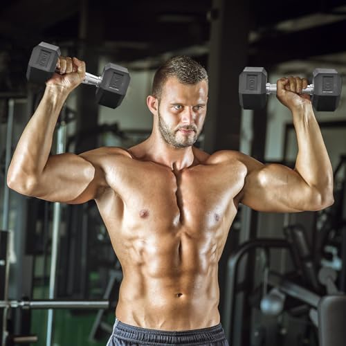 Dumbbell Set 15 lb-550 lb, Rubber Hex Free Weights Without Rack, Heavy-Duty Home Gym Equipment for Strength Training, Muscle Building and Full Body Workouts - style: 110lb