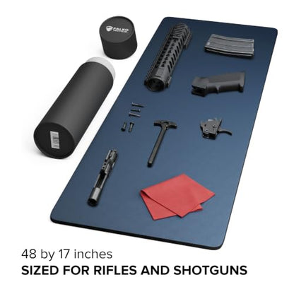 Falko Tactical Gun Cleaning Mat, Gun Mat for Handgun, Rifle and Shotgun - color: Steel Blue, size: 48x17