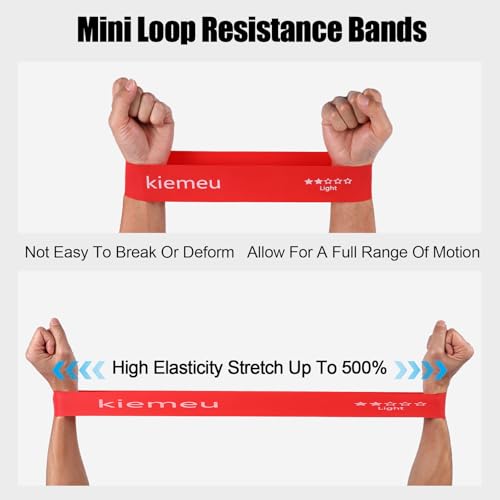 Mini Loop Resistance Bands for Working Out Legs, Elastic Stretch Bands for Exercise Loop Bands, Rubber Exercise Bands for Physical Therapy and Rehab, 6 cm Upgraded Version